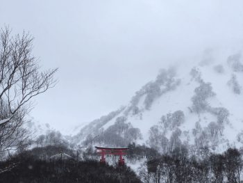 Mt. Yudono Shrine in the middle of winter