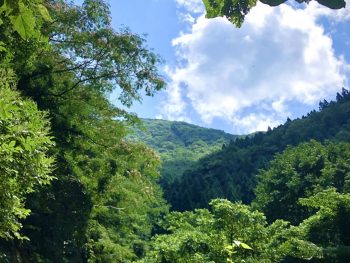 Mt. Atsumi in Atsumi Onsen, a quaint Onsen Hot Spring town in Tsuruoka, Yamagata Prefecture