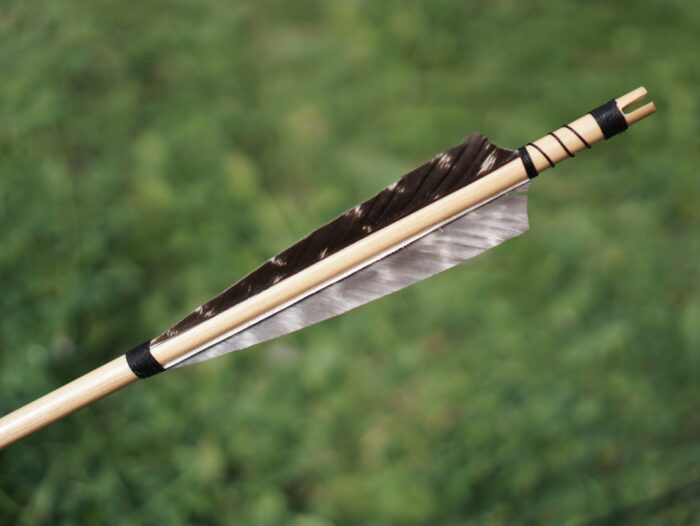 arrow feather stock selective focus