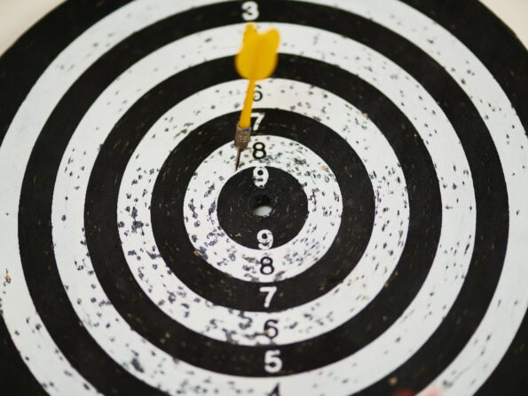 black and white dartboard