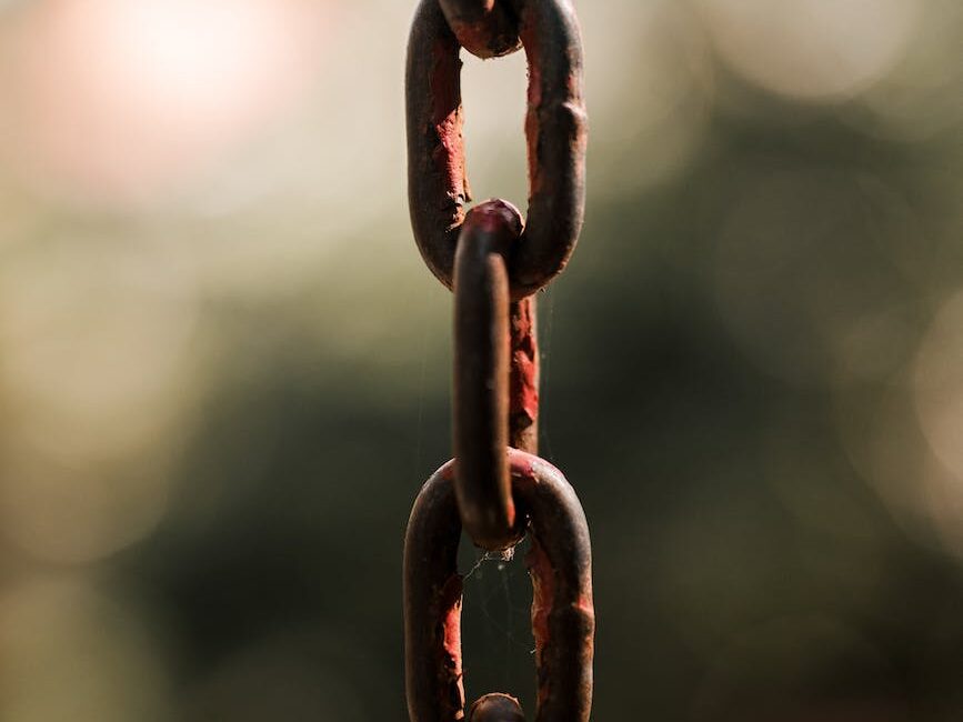 chain a serial assembly connected pieces