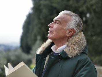 man in green and brown jacket
