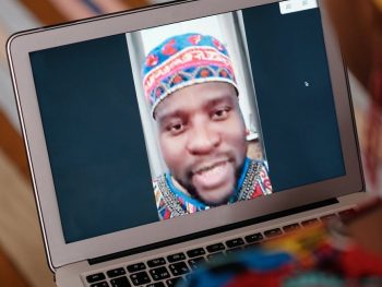 photo of person on a video call