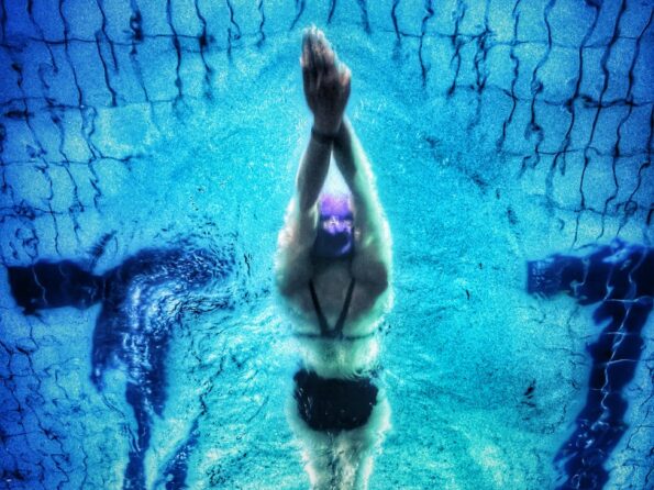 underwater photography of swimmer